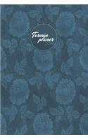 Terminplaner 2020: Starte richtig ins neue Jahr im edlen Petrol Blumenmuster - Termine, Aufgaben und Notizen von Januar bis Dezember planbar