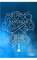 Happy Hanukkah Notes: Hanukkah Notebook Journal with Blue Hannukkah Pattern-6x9-100 Wide Ruled Pages-Soft Matte Cover-Makes Great Holiday Organizer Planner or Great Hannu