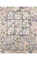 600 Sudoku Rätsel im Mix leicht, mittel und schwer: Rätselbuch inkl. Lösungen - Logikrätsel - Perfekt als Geschenk für Erwachsene, Großeltern oder Senioren