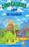 Dinosaurios Libro de Colorear para Niños de 4 a 8 Años