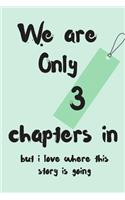We Are Only 3 Chapters in But I Love Where This Story Is Going: Anniversary Blank Line Journal