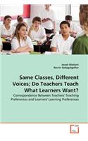 Same Classes, Different Voices; Do Teachers Teach What Learners Want?