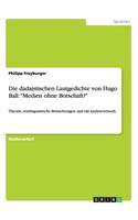dadaistischen Lautgedichte von Hugo Ball