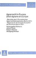 Agrarrecht in Europa / Droit Agraire En Europe
