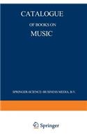 Catalogue of Books on Music