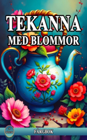 Tekanna Med Blommor Färgbok
