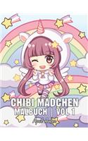 Chibi Mädchen Malbuch Vol 1: Für Kinder mit Süßen Niedlichen Kawaii Charakteren in Lustigen Fantasy-Anime, Manga Szenen