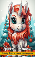 Unicorns Christmas Coloring Book