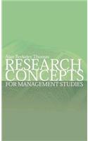 Research Concepts for Management Studies