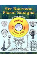 Art Nouveau Floral Designs CD-ROM and Book