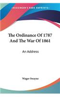 The Ordinance Of 1787 And The War Of 1861