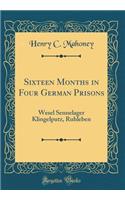 Sixteen Months in Four German Prisons: Wesel Sennelager Klingelputz, Ruhleben (Classic Reprint)