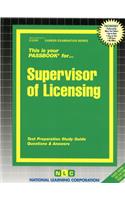 Supervisor of Licensing: Passbooks Study Guide