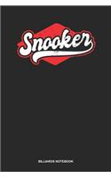 Billiards Notebook: Lined Log Book For Billiards Player: Snooker Journal Vintage Retro Gift