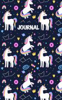 Journal: A Whimsical Magical Unicorn, Cupcakes and Doodle Rainbows Notebook Journal - Magical Forest Fairies, Llama, Caticorn, Unicorn - I Believe in Unicorn