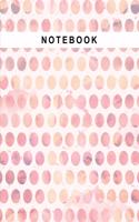 Notebook: Watercolor Dot Print (5) Cover Lined Paper Writing Notebook for School, Home & Office