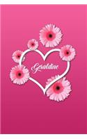Geraldine: Personalized Name 6 X 9 Inch Matte Softcover Paperback Notebook Journal with 120 Blank Lined Pages Gift for Girls Teens Women