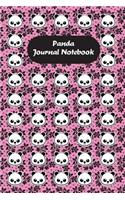 Panda Journal Notebook: Blank Lined Journal Notebook Panda Bear Lovers Adults and Kids Diary Planner Journal To Write In Wide Ruled Paper 6x9 inch 120 Pages