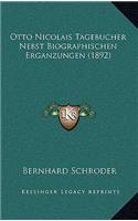 Otto Nicolais Tagebucher Nebst Biographischen Erganzungen (1892)