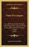 Traite Des Langues