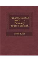 Finanzwissenschaft ... - Primary Source Edition