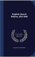 English Church Reform, 1815-1840