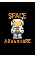 Space adventure: 6x9 Spaceman - grid - squared paper - notebook - notes