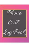 Phone Call Log Book