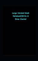 Large unruled blank Notebook - Write and Draw Journal