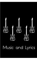 Five Guitars Music and Lyrics Writing Book