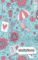 Sketchbook: Beach Summer Fun Framed Drawing Paper Notebook