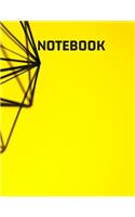 Notebook - A Blanked Line Journal With Dynamic Yellow Art Cover