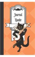 Journal Booke: History Cat, Fun Notebook Journals for Teen Girls Women Her, Vintage Style, Organiser, 100 Pages Ruled White Paper, Gift