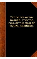 2020 Daily Planner Shakespeare Quote Fear Nature Milk Human Kindness 388 Pages