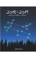 2018-2019 Weekly Academic Planner: 18 Month Calendar Gemini Star Constellation, July 2018 - December 2019 Weekly Organizer, 8x10