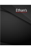 Ethan's.: Field Graph Notebook Jottings Drawings Black Background White Text Design - Large 8.5 x 11 inches - 110 Pages notebooks and journals, for Minimal De