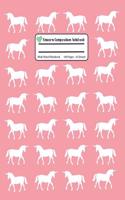 Unicorn Composition Notebook: Hot Pink Wide Ruled, Student Teachers School Kids, 100 Pages, 7.44x9.69, Writing Journal