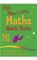 Maths Age 7-8: Quick Tests(Letts Make It Easy)