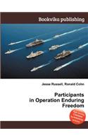 Participants in Operation Enduring Freedom: (English)