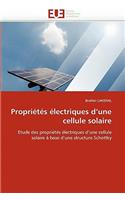 Propri�t�s �lectriques d''une Cellule Solaire