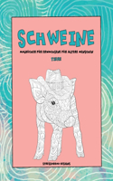 Malbucher fur Erwachsene fur altere Menschen - Stressabbau-Designs - Tiere - Schweine