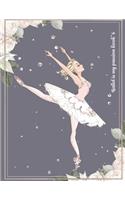 Ballet is my passion book 6: Notebook Line Pages with ballerina icon No Color interior