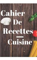 cahier de recette: cuisine