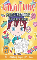 Kawaii Kids Coloring Book for Boys & Girls