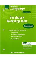 Elements of Language Vocabulary Workshop Tests, Sixth Course
