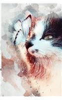 Notebook: Lined Notebook Watercolor Journaling Ruled Workbook Diary For Animals cat lovers Children Gifts (107 pages, 6x9)