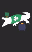 St. Patrick's Day Notebook - St. Patrick's Day Gift for Animal Lover - St. Patrick's Day Crocodile Journal