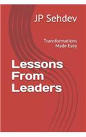 Lessons From Leaders: Transformations Made Easy