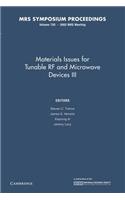 Materials Issues for Tunable RF and Microwave Devices III: Volume 720