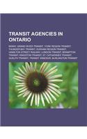 Transit Agencies in Ontario